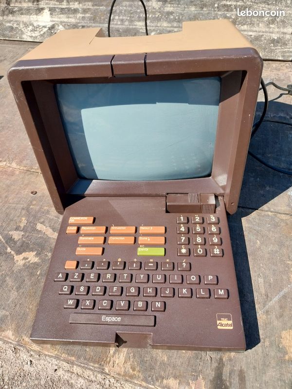 Minitel 1 Alcatel – Modèle PTT 1985, Vintage Rétro, Pour Pièces Ou Déco