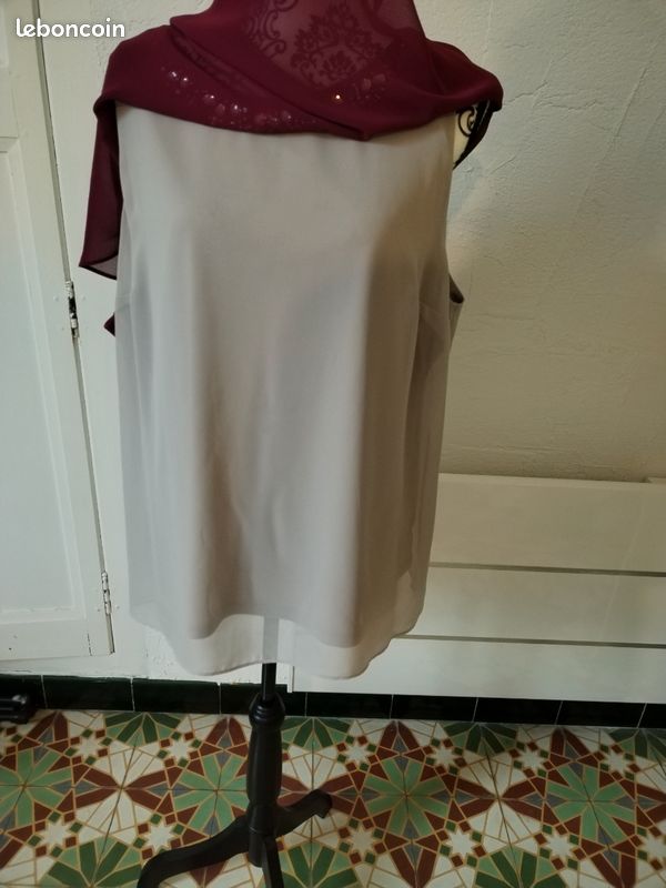 Tunique dos nu en voile uni made in France - Rêve en dentelle