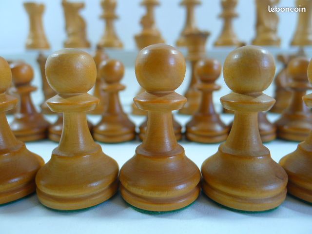 Jeu d'échecs chess set yeux en verre type LARDY Plombé et feutré King