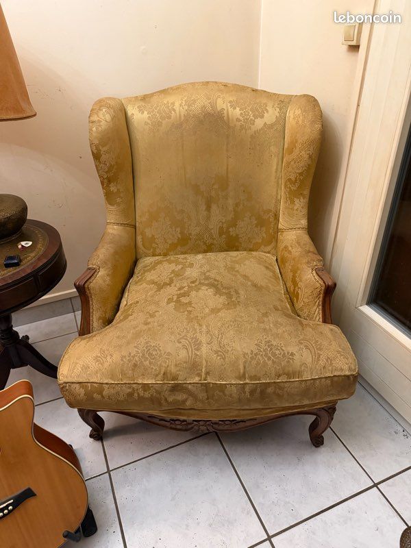 Paire de bergères style Louis XV – bois sculpté – fauteuils anciens (image 3)