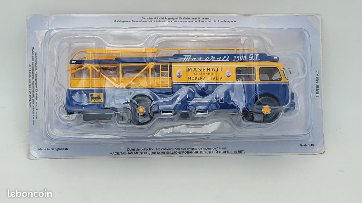 Fiat 642 N6 Camion Résine – Toptoys 1:43 – Bleu Ciel – Neuf Sous Blister