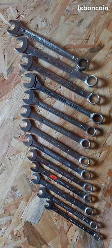 Capri Tools Lot de 6 clés plates plates plates métriques 3,2 à 13 mm