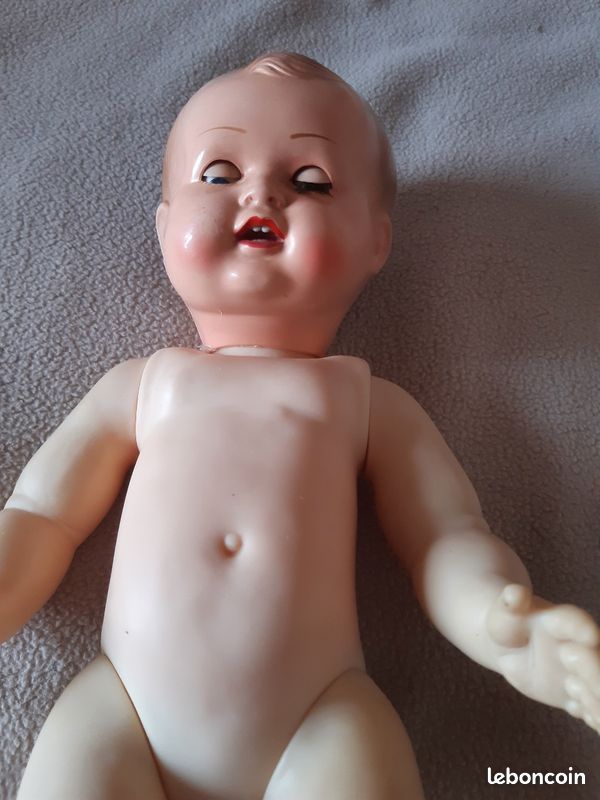 Poupon Baigneur Kader Vintage – Neuf, 25 Cm, Fabrication Hong Kong, Baby Doll