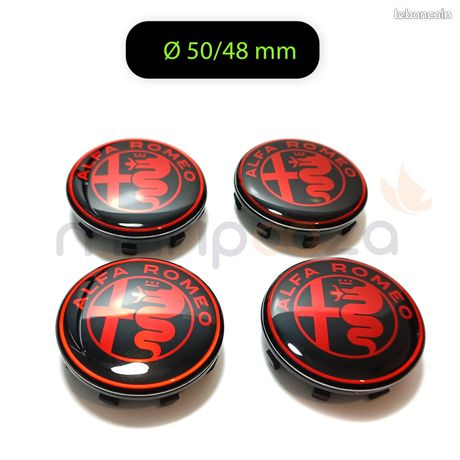 4x Cache Moyeu Centre Roue Ø50/48 mm pour Alfa Romeo Logo Gold