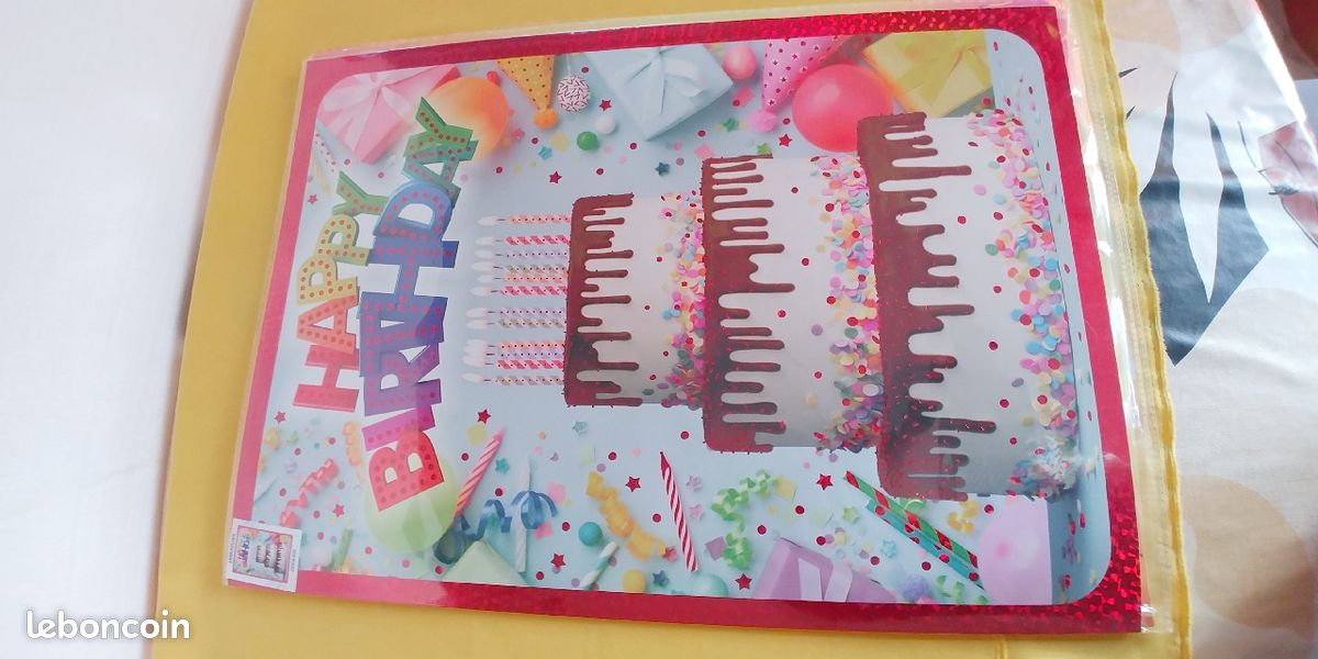 Géante Carte HAPPY BIRTHDAY 50X70cm Neuf (image 2)