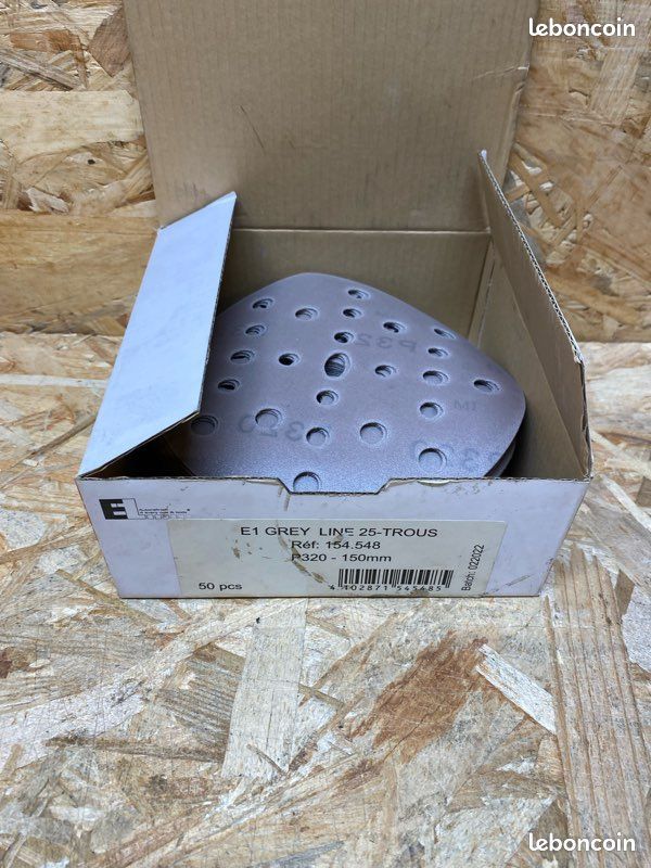 Disques Abrasifs 3M E-Coat - P320 - 150 Mm - 15 Trous - 25pcs De