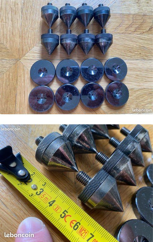 Pointes de Haut-Parleur, 4 Pièces Pointes d'isolation de Pointe de Haut-Parleur Support Pied Haut-Parleur HiFi cône Antichoc Coussinets de Base pour Supports de Haut-parleurs HiFi