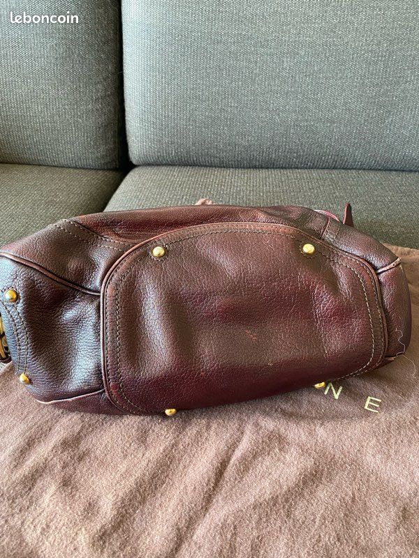 Sac à Main Italiana En Cuir Prune - Fourre-tout Made In Italy - Neuf Avec étiquettes