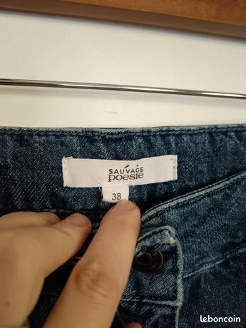 Jeans Burton Pour Homme - Taille 32, Longueur 31 - Délavé Bleu Foncé, Coupe Droite