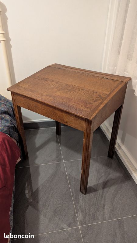 Bureau d'écolier en bois (image 3)