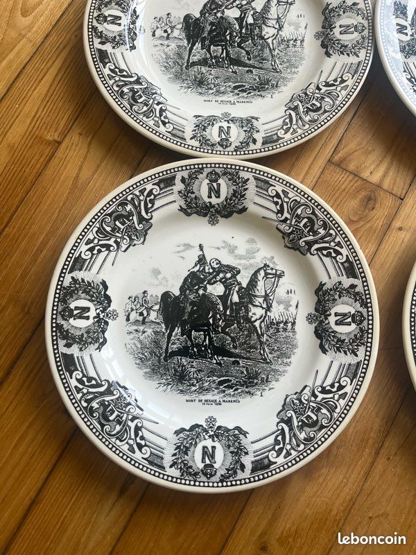 5 assiettes anciennes Bataille Napoléon / Boch (image 2)