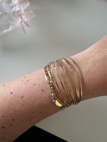 Bracelet Jonc Doré Glamour En Alliage - Neuf Avec étiquettes, Style Ikita