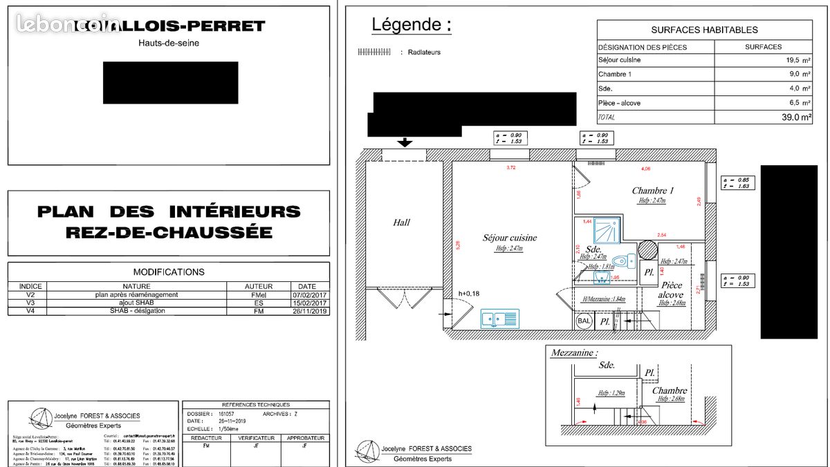 Appartement 2 pièces 38 m² · à Levallois-Perret · 38 m² · 1 350 €/mois