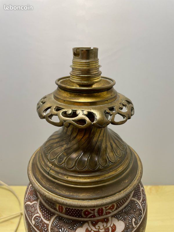 Lampe porcelaine ancienne Satsuma (image 9)