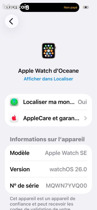 Apple Watch SE 2 génération 40 mm (image 4)