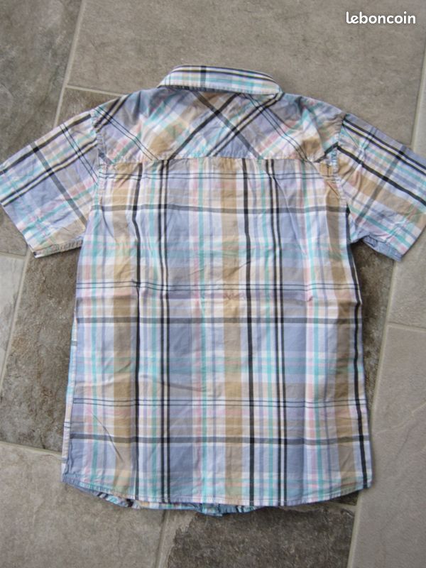 Chemise garçons à carreaux, manches courtes (image 3)