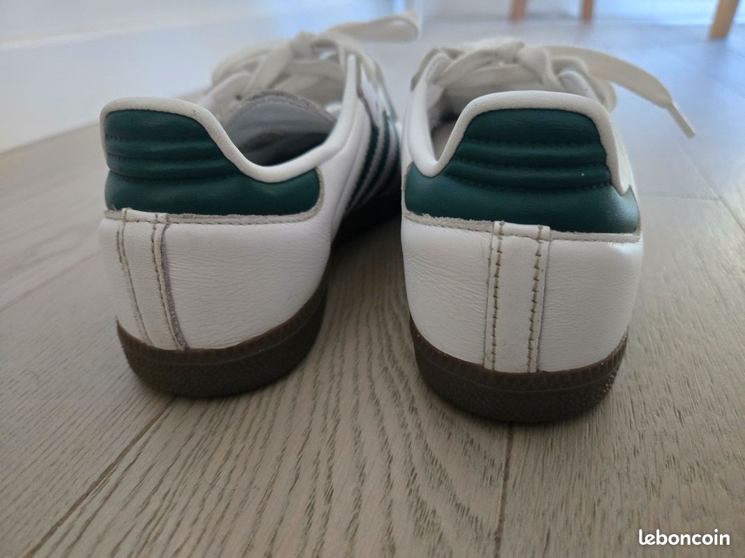 Samba Adidas blanc et vert - Chaussures Samba Adidas blanc et vert - Chaussures