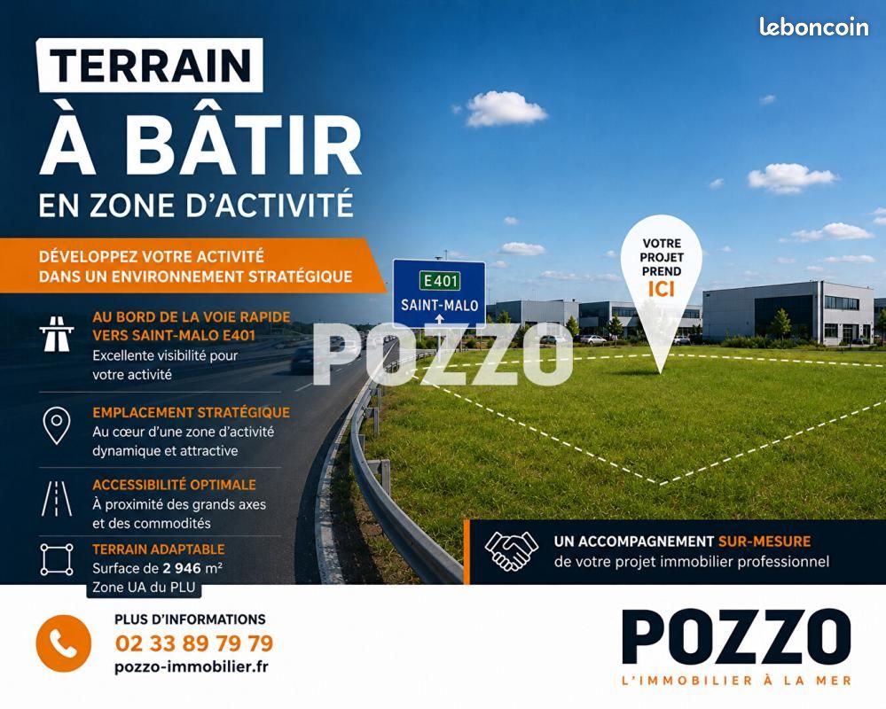Terrain 2 946 m² Dol De Bretagne · à Dol-de-Bretagne · 319 800 €