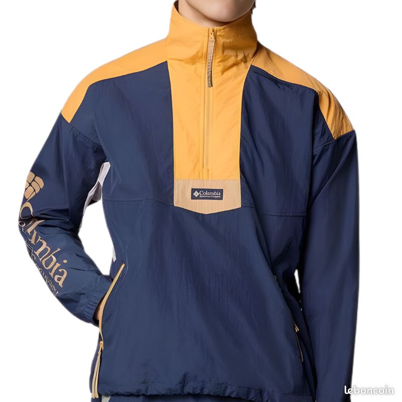 Veste coupe-vent Columbia Riptide II Retro Anorak homme XL bleu