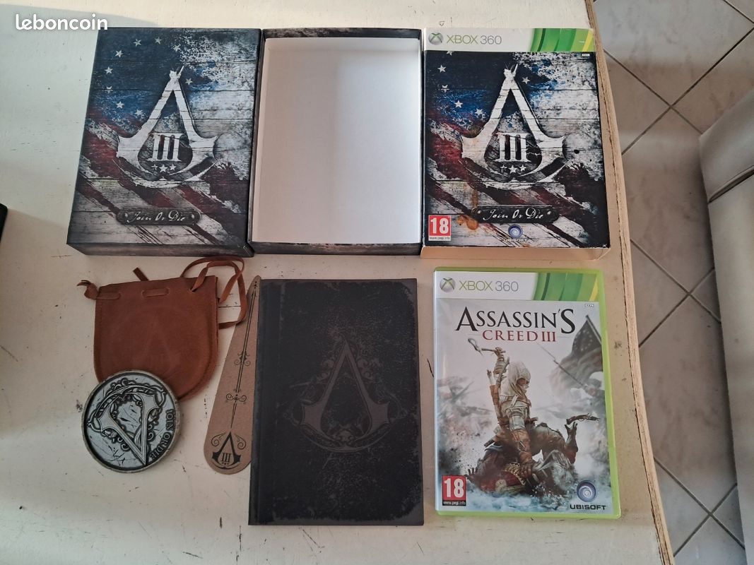 Coffret collector ASSASSIN'S CREED 3, PS3 édition Join or Die (sans jeu) - Collection