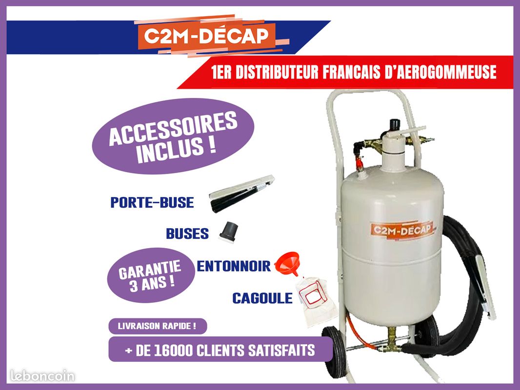 Sableuse C2M ECO – Durable et Compacte – Bois Métal Pierre (image 1)