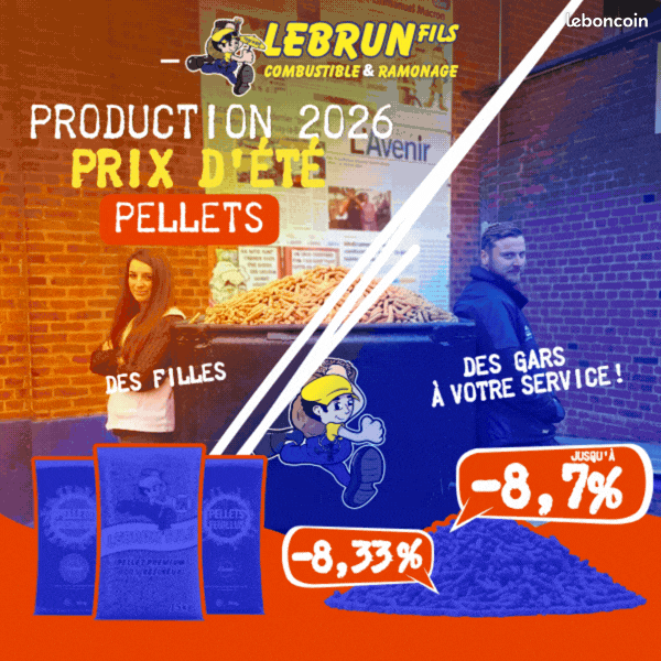 PELLETS ENERGIE VERTE CLASSIC FEUILLUS DIN+ DE 66 SACS DE 15 Kg (image 1)