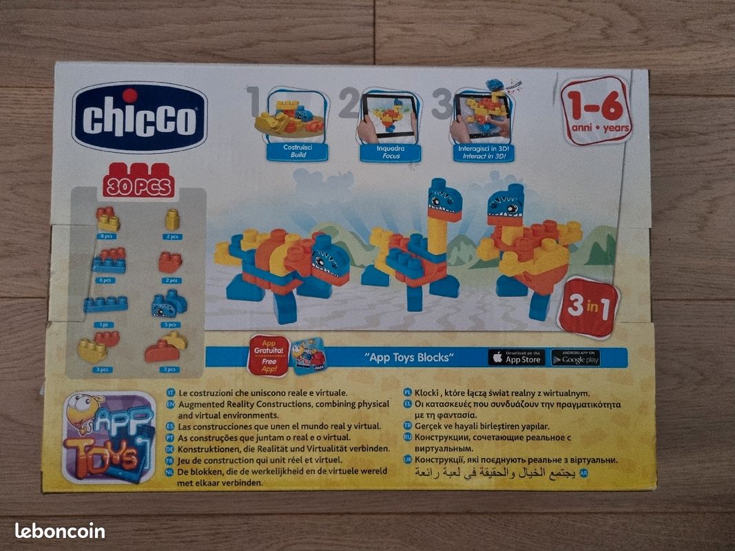 Chicco 30 pièces 3 en 1 dinosaure (image 2)