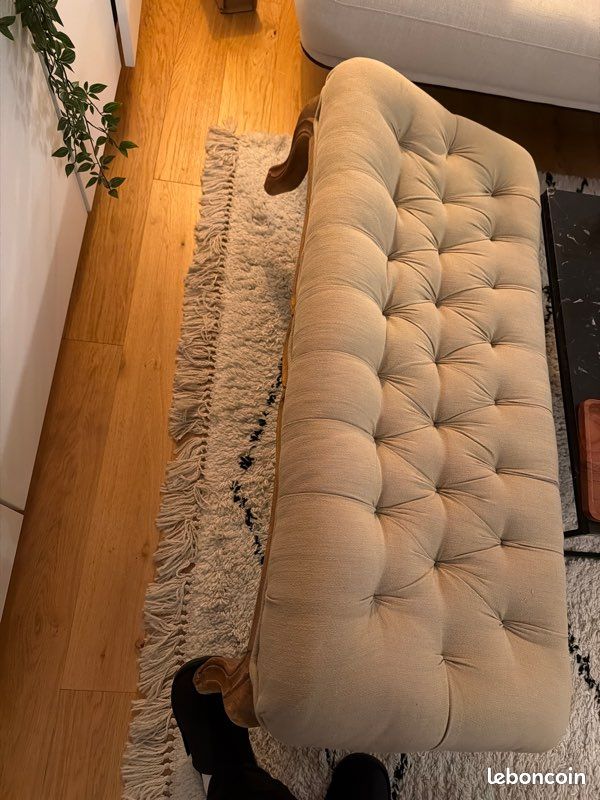 Bout de lit capitonné beige La Redoute Intérieurs (image 3)