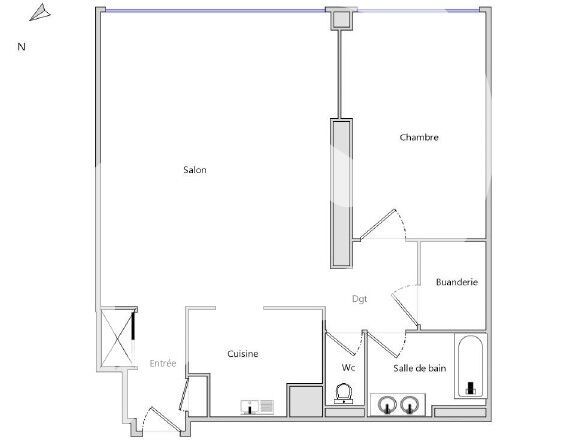 Appartement a louer puteaux - 2 pièce(s) - 46 m2 - Surfyn