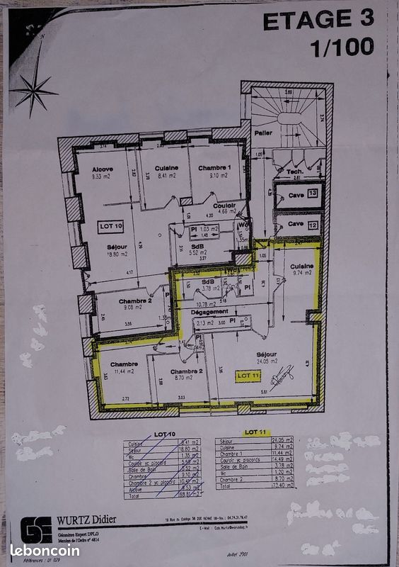 Appartement a louer vienne - 3 pièce(s) - 73 m2 - Surfyn