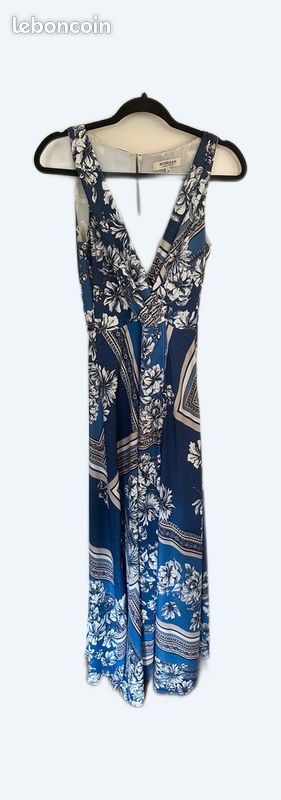 Morgan robe longue florale bleue taille s Vêtements