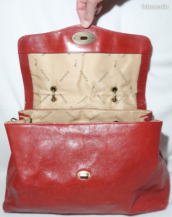 Katana Paris Grand Sac à Main Rabat avec Boucle Pivotante Cuir