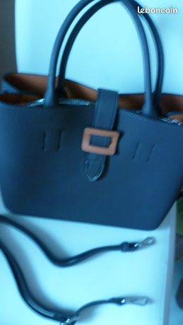 Sac à main neuf en simili cuir grainé, marque Max et Enjoy