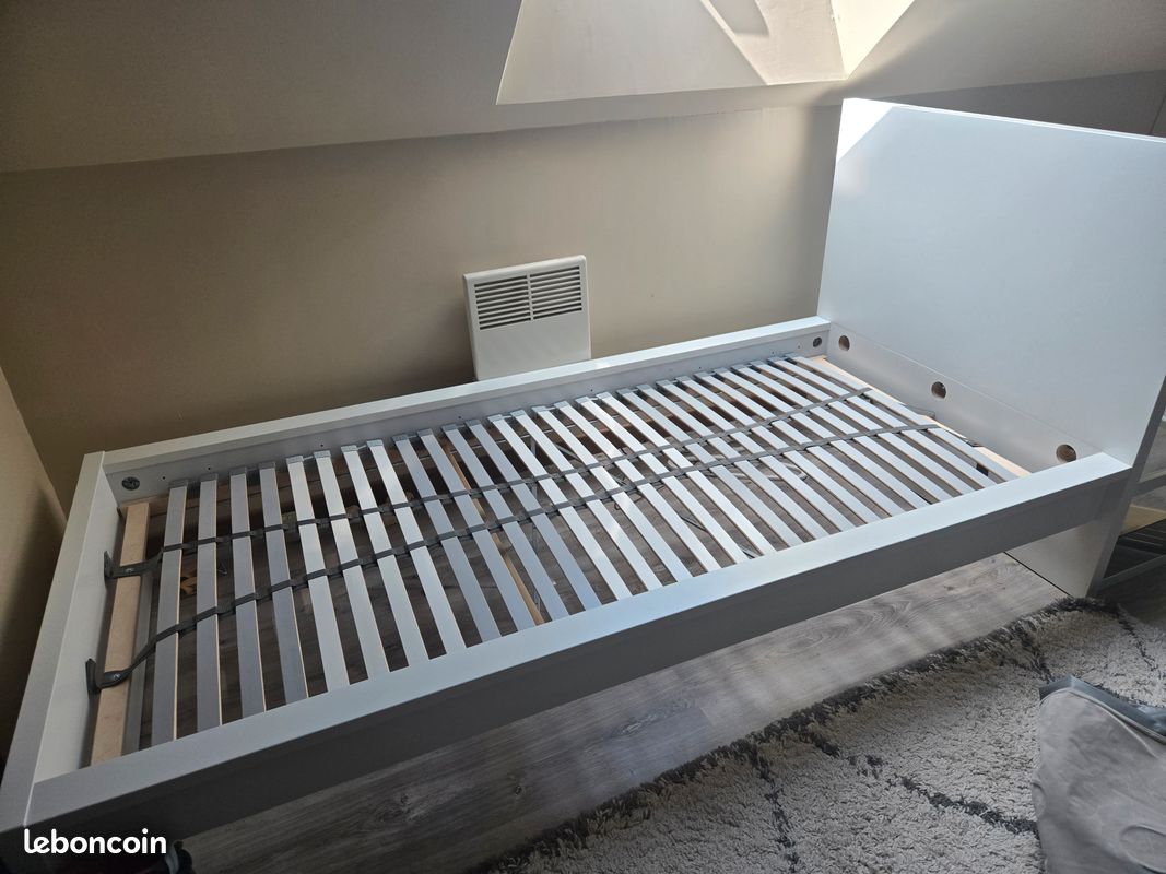 Lit ikea 90x200 avec sommier à lattes (image 1)