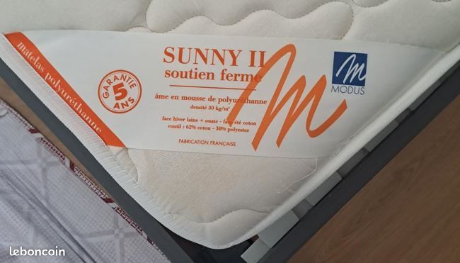 Sommier et matelas 1 personne 200X90 (image 3)
