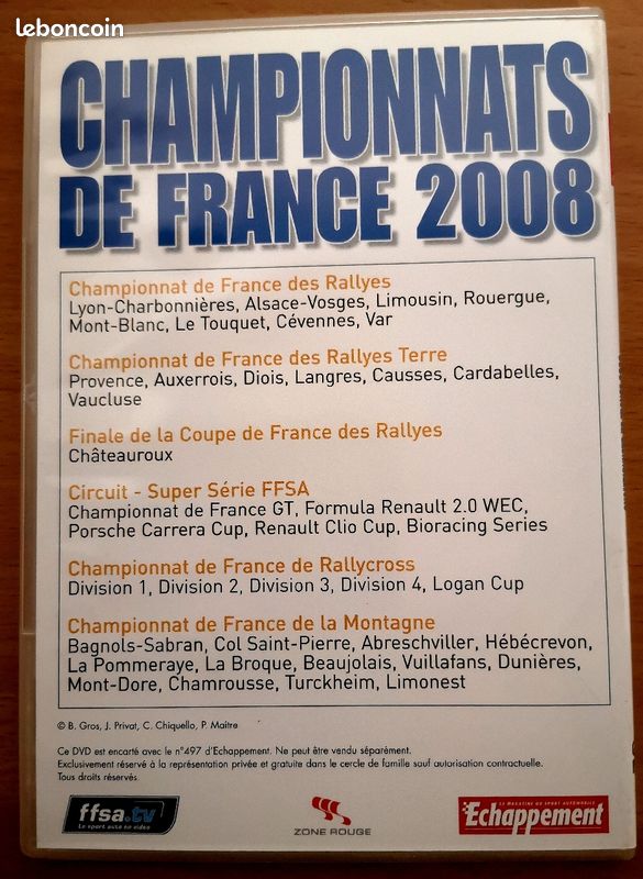 Lot DVD Échappement Rallye Circuit Monte-Carlo (image 3)