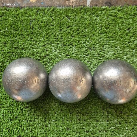 3 Boules De Pétanque Obut Inox, Modèle 73/700, Occasion, Fabrication Française