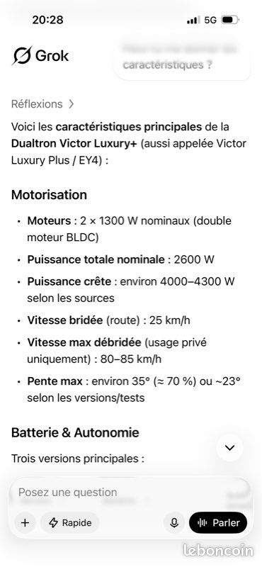 Trotinette Dualtron Victor Luxury (image 5)