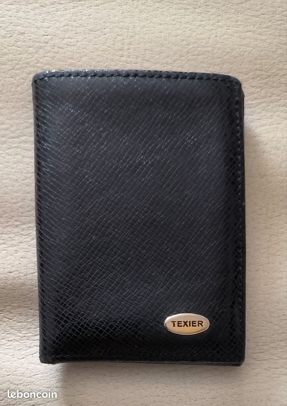 Porte-cartes Et Porte-clés En Cuir Texier – Homme – Marron – État Neuf