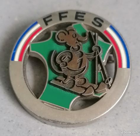 Insigne ESF Le Lièvre - Médaille Ski De Fond - Brevet Niveau Test - Broche Sport