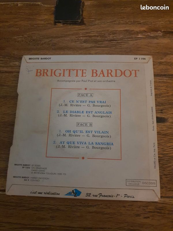 45t Brigitte Bardot (image 2)