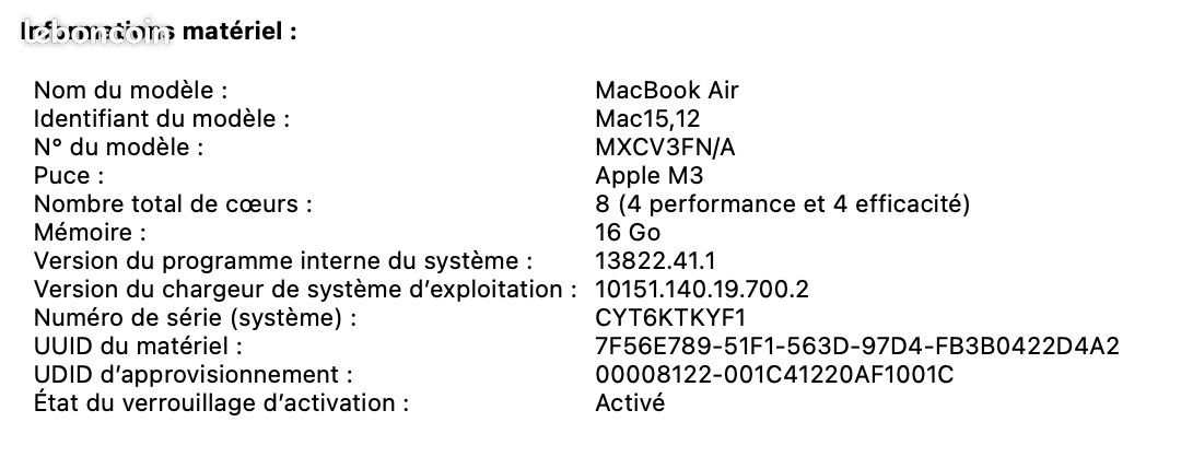 MacBook Air M3 - 13" - 16Go RAM - 512Go SSD - Midnight Blue (image 9)