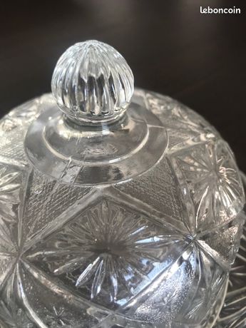 Cloche à fromage ancienne en verre – Cloche de table vintage - France