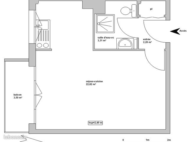 Studio 1 pièce 28 m² - Limoges 87000 (image principale 2)