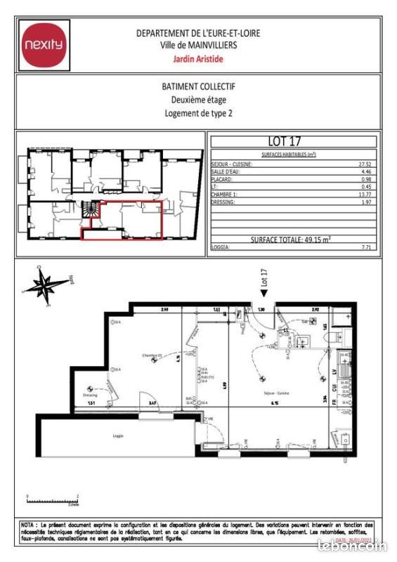 Appartement 2 pièces 49 m² · à Mainvilliers · 49 m² · 633 €/mois