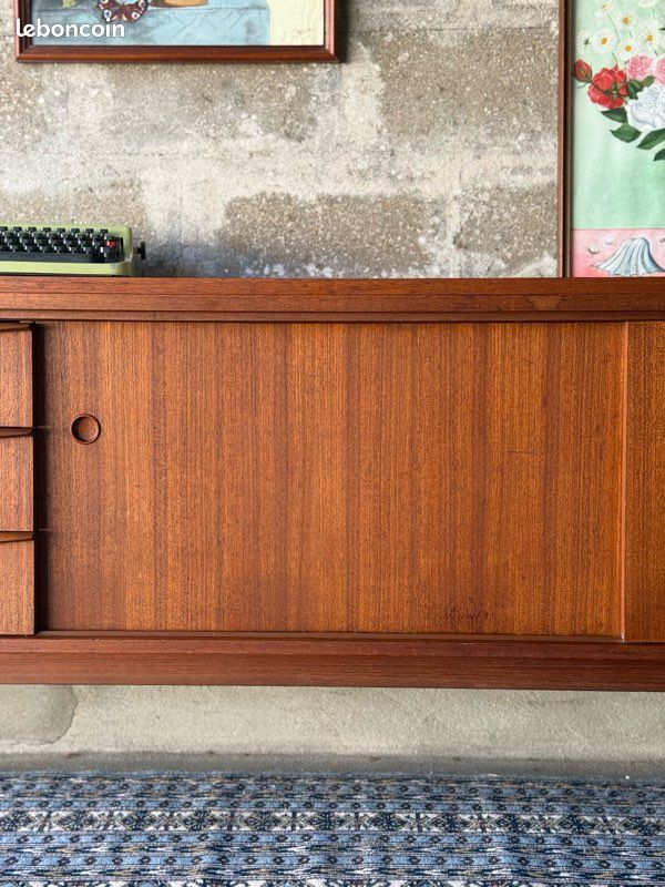 Enfilade scandinave vintage en teck, fabrication Allemande, 1960 (image 6)