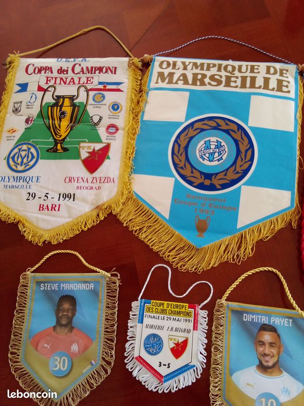 Fanion OM Marseille – Sparta Prague 91/92, Vintage Football Rope
