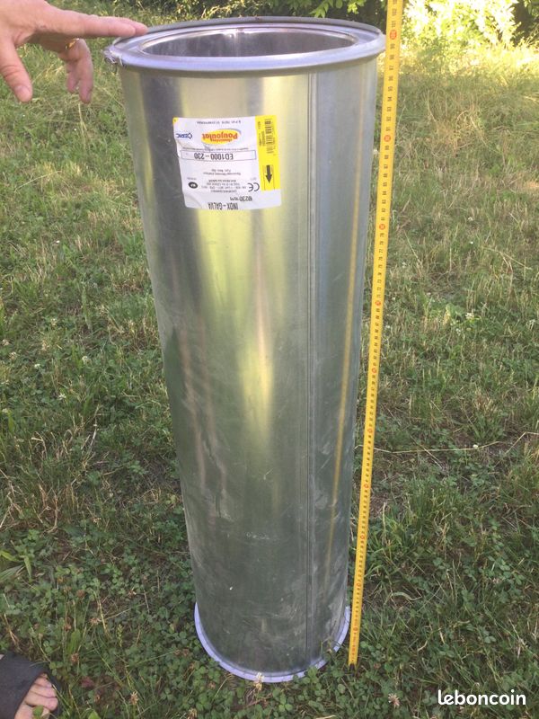 Conduit de cheminée - tuyau Poujoulat Inox-Galva diamètre 230 longueur 100cm NEUF (image 2)