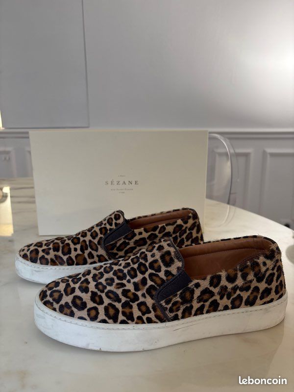 Sézane Theo Sneakers Leopard – T42 – avec boîte - Chaussures display picture 1