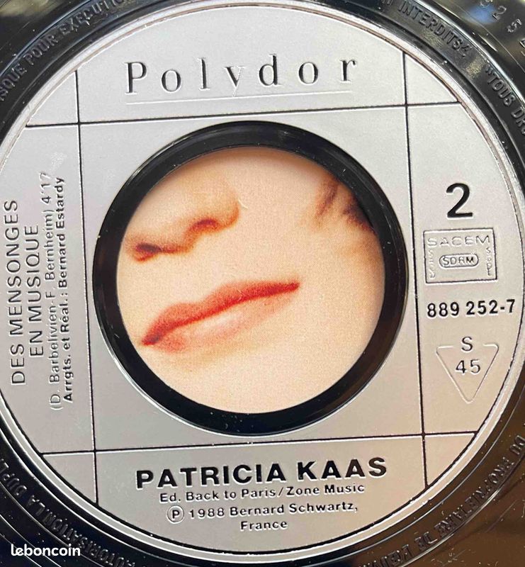 â„đŒ 45t đ«đ· Patricia Kaas (Elle voulait jouer Cabaret) â· 1989 eo (image 4)
